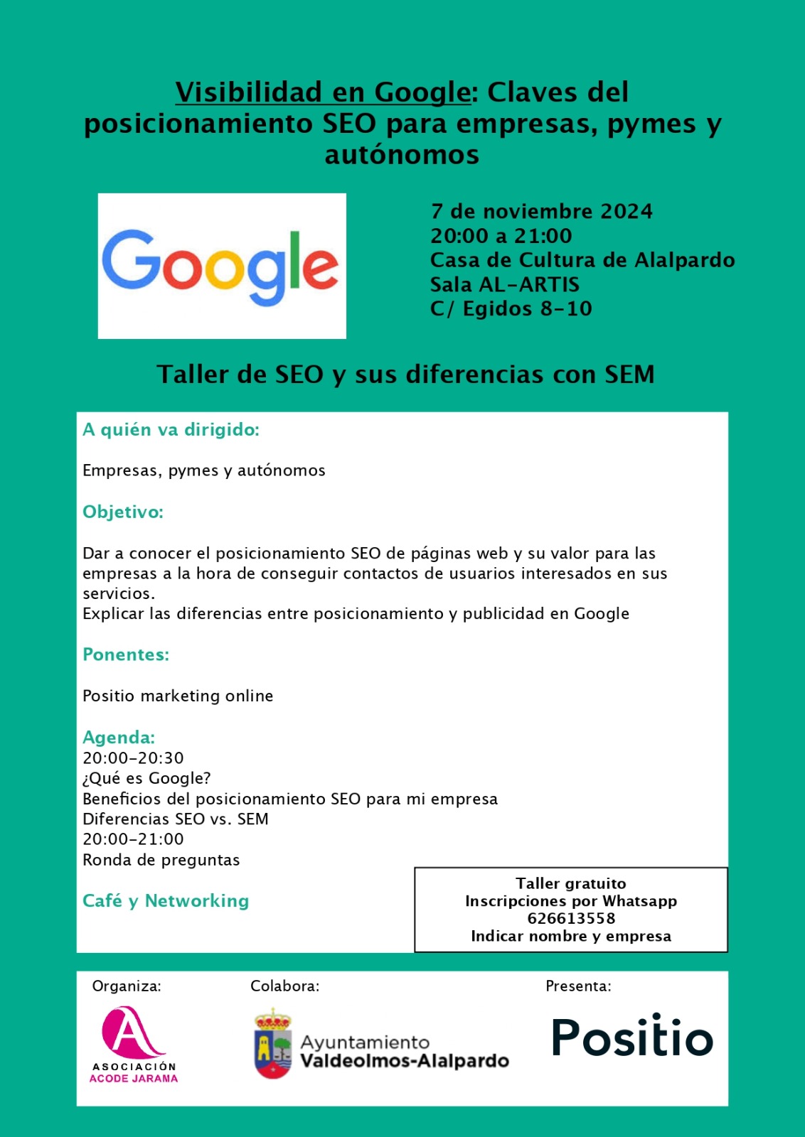 Taller visibilidad Google