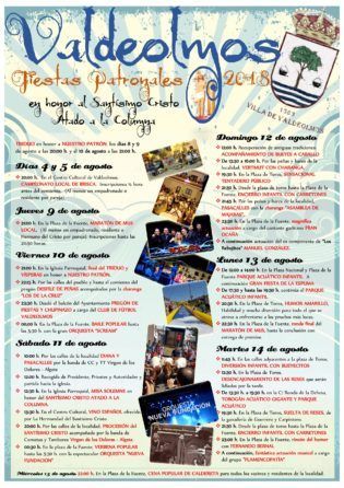 CARTEL FIESTAS VALDEOLMOS 2018