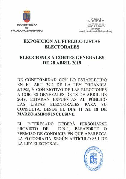 LISTAS ELECTORALES