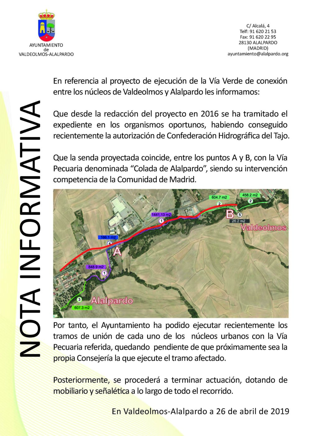 Nota Informativa - VÍA VERDE